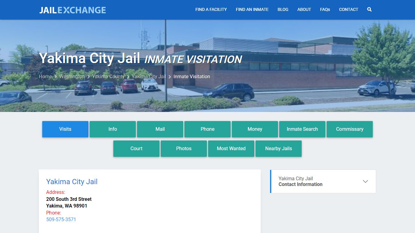 Inmate Visitation - Yakima City Jail, WA - Jail Exchange