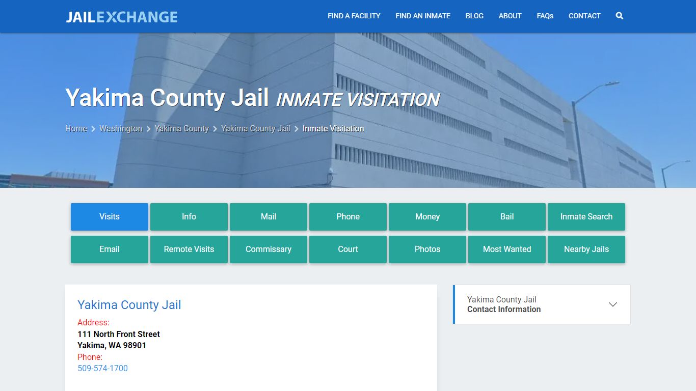 Inmate Visitation - Yakima County Jail, WA - Jail Exchange