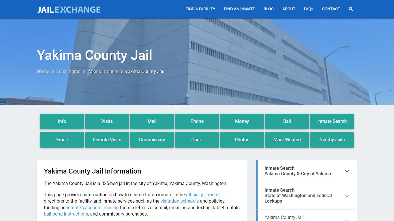 Yakima County Jail, WA Inmate Search, Information
