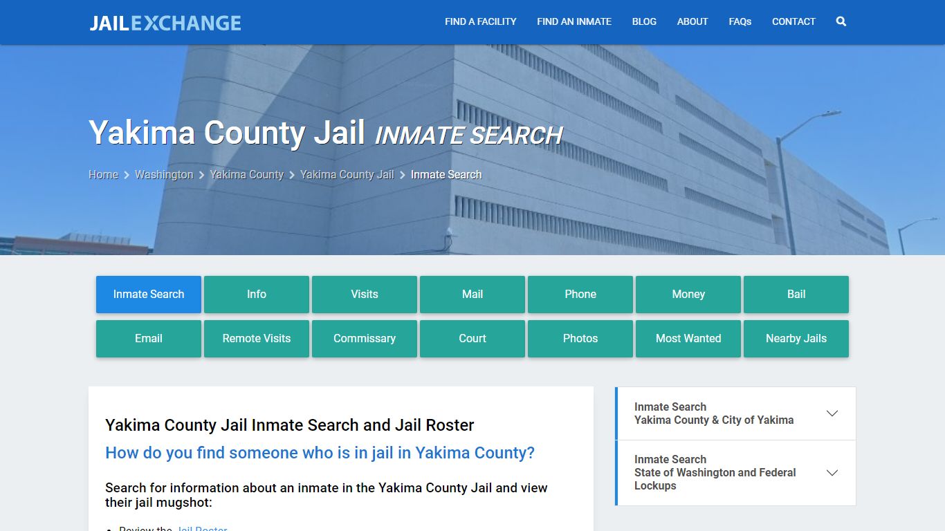 Inmate Search: Roster & Mugshots - Yakima County Jail, WA